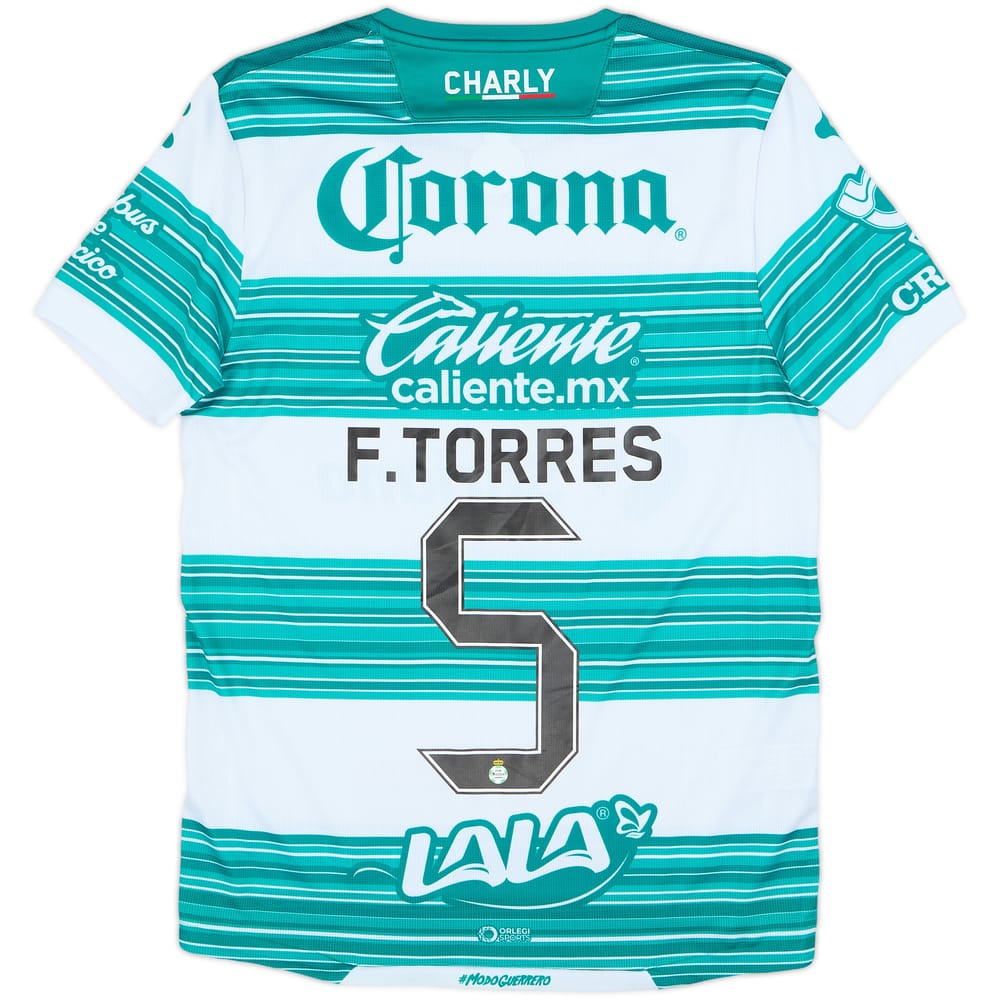 2020-21 Santos Laguna Home Shirt F.Torres #5 - 8/10 - (S)