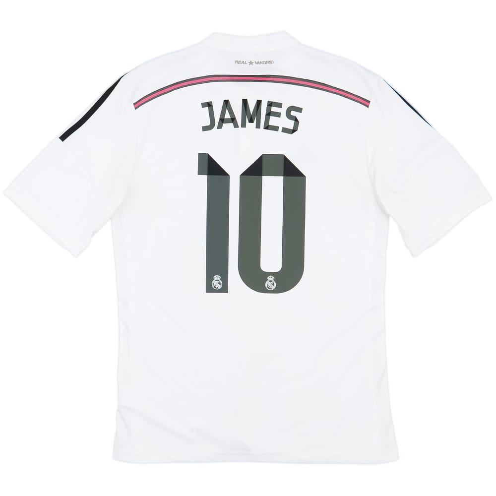 2014-15 Real Madrid Home Shirt James #10 - 8/10 - (L)