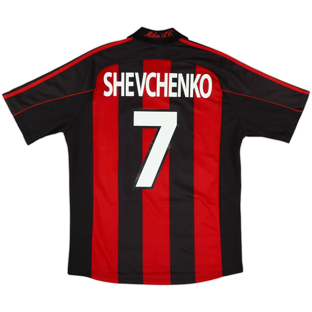 2000-02 AC Milan Home Shirt Shevchenko #7 - 8/10 - (M)