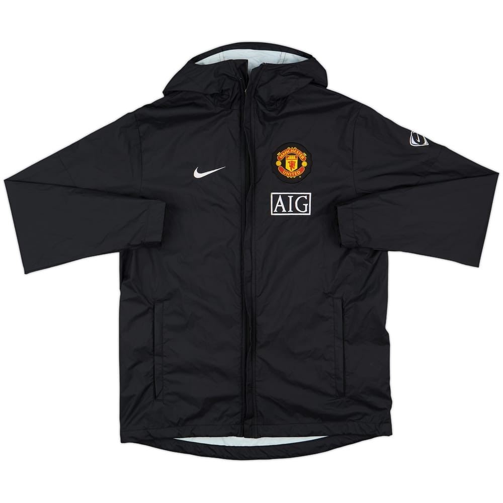2008-09 Manchester United Nike Hooded Rain Jacket - 9/10 - (S)