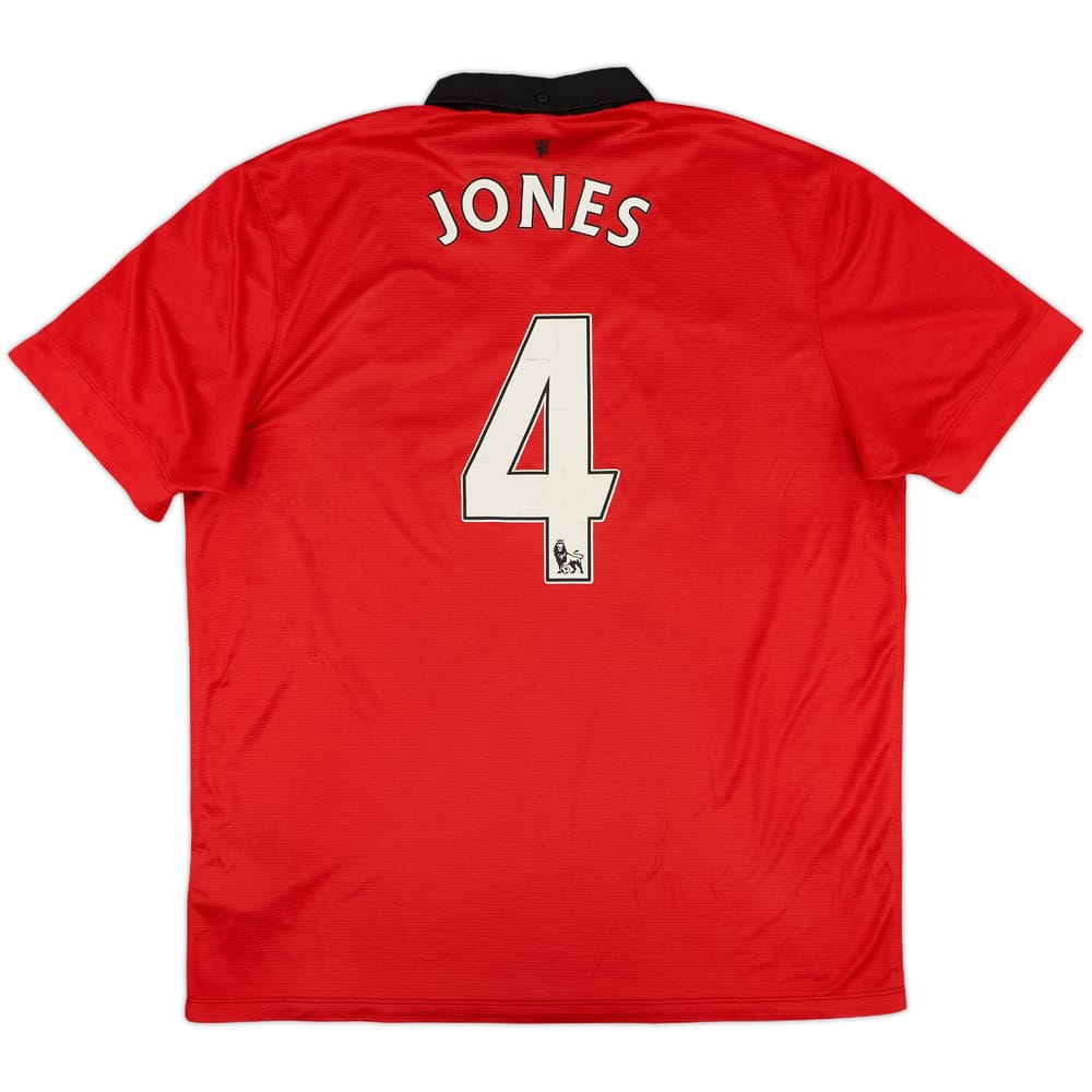2013-14 Manchester United Home Shirt Jones #4 - 7/10 - (XL)