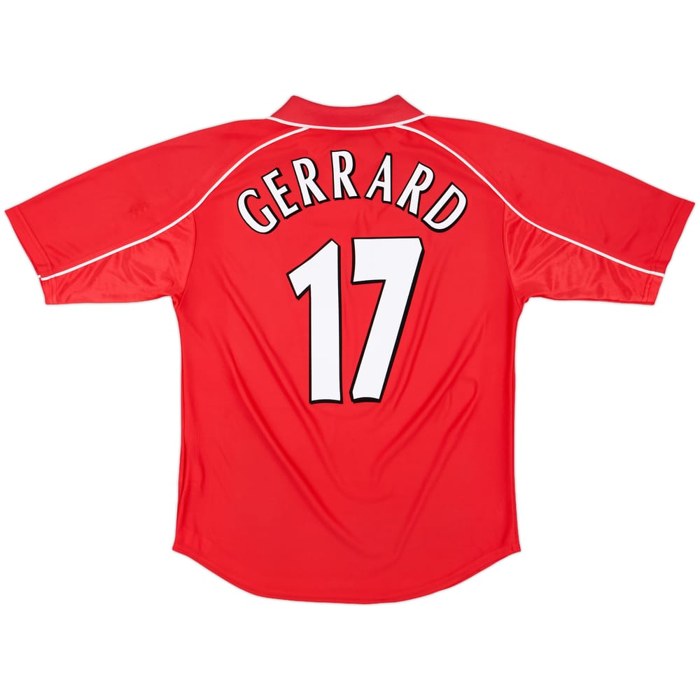 2000-02 Liverpool Home Shirt Gerrard #17 - 6/10 - (M)