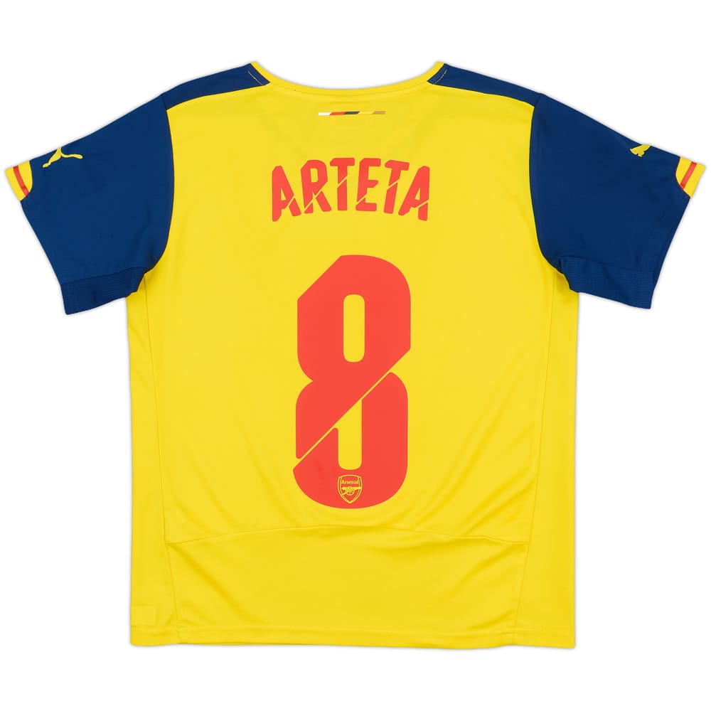 2014-15 Arsenal Away Shirt Arteta #8 - 7/10 - (L.Boys)