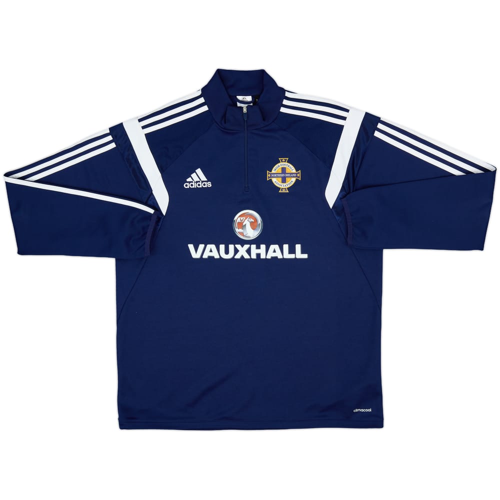 2014-15 Northern Ireland adidas 1/4 Zip Drill Top - 9/10 - (L)