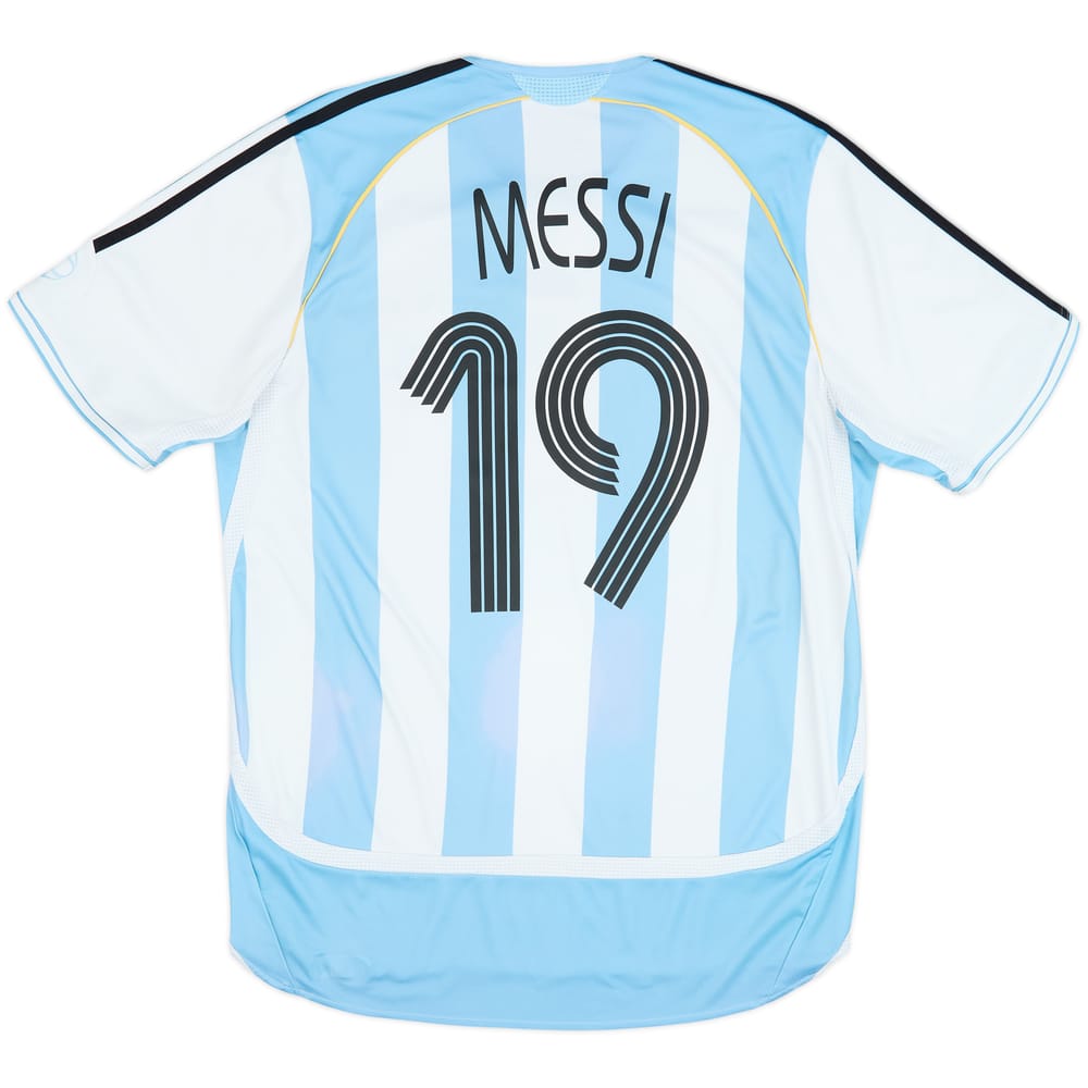 2005-07 Argentina Home Shirt Messi #19 - 9/10 - (L)