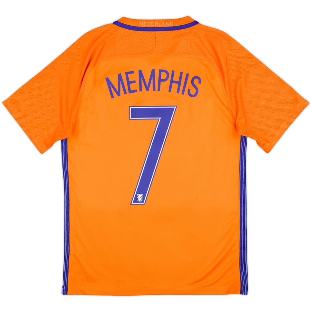 2016 Netherlands Home Shirt Memphis #7 - 8/10 - (S)