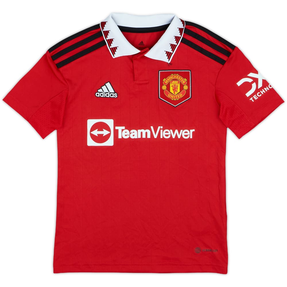 2022-23 Manchester United Home Shirt Gennaro - 8/10 - (S.Boys)
