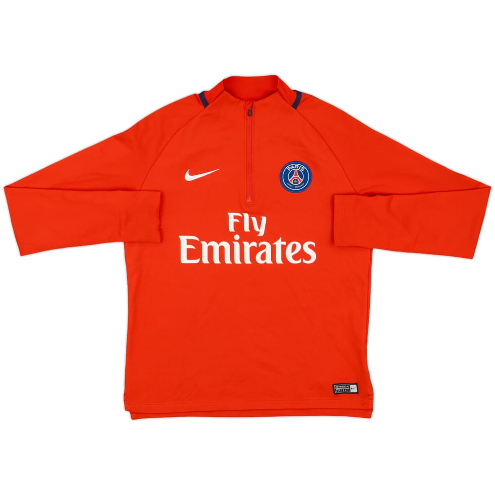2017-18 Paris Saint-Germain Nike 1/4 Zip Drill Top - 9/10 - (L.Boys)