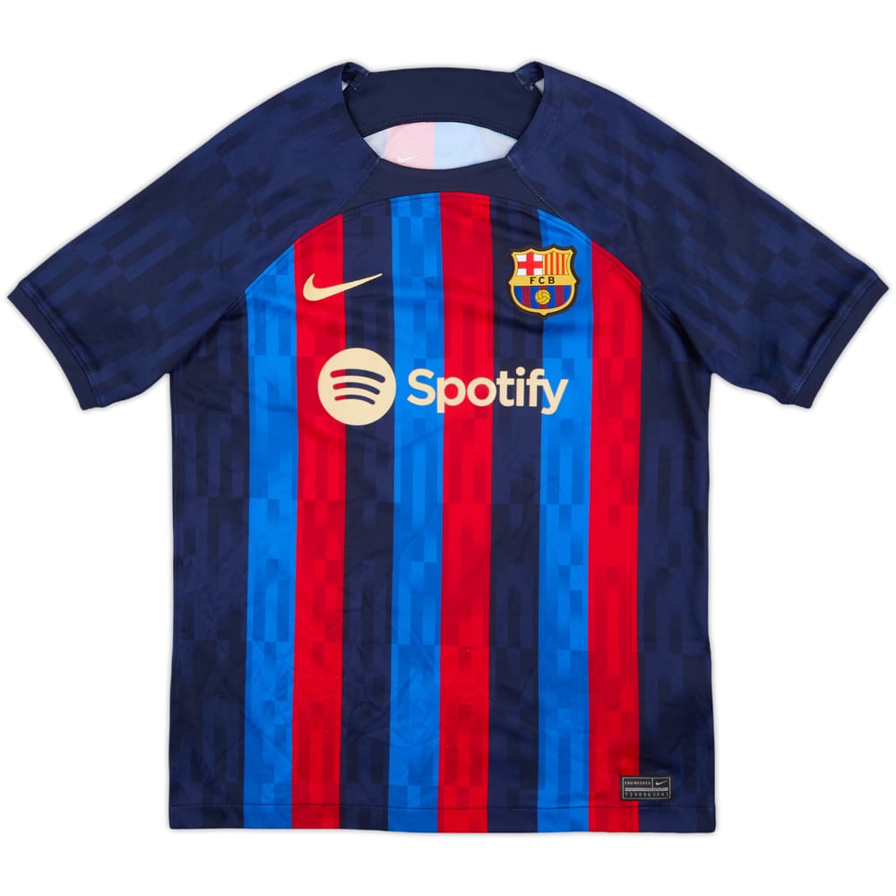 2022-23 Barcelona Home Shirt - 8/10 - (L.Boys)