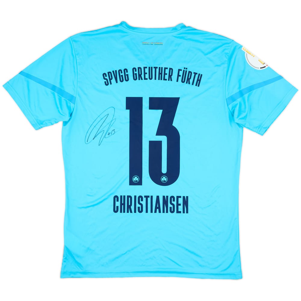 2021-22 Greuther Furth Match Issue Signed DFB-Pokal Third Shirt Christiansen #13