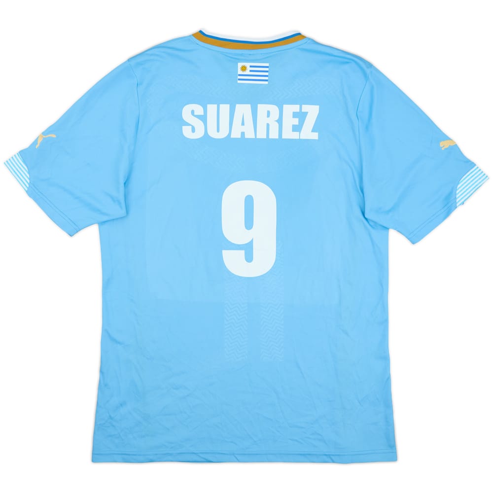 2014-15 Uruguay Home Shirt Suarez #9 - 8/10 - (XL)