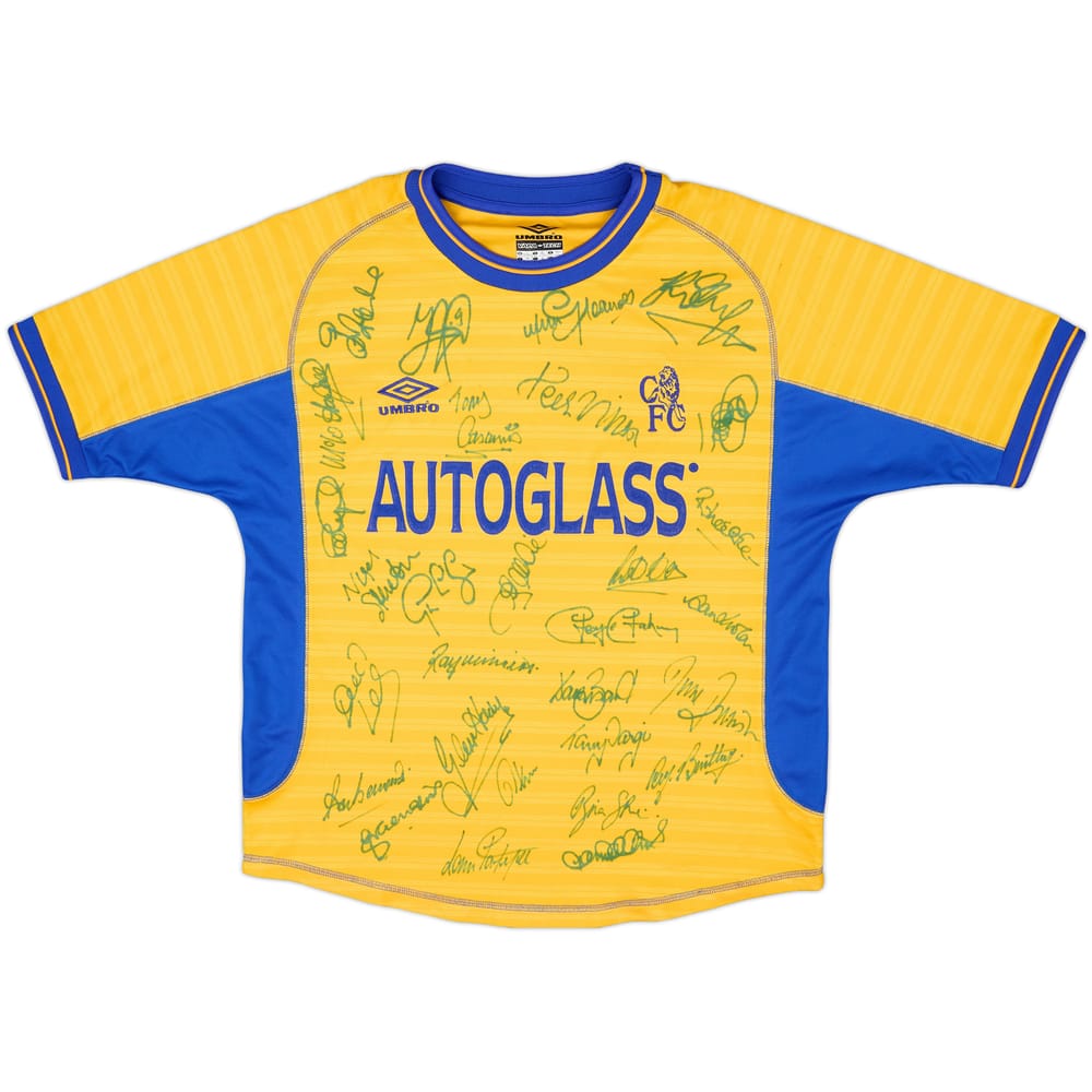 2000-01 Chelsea Squad Signed Away Shirt - 9/10 - (Y)
