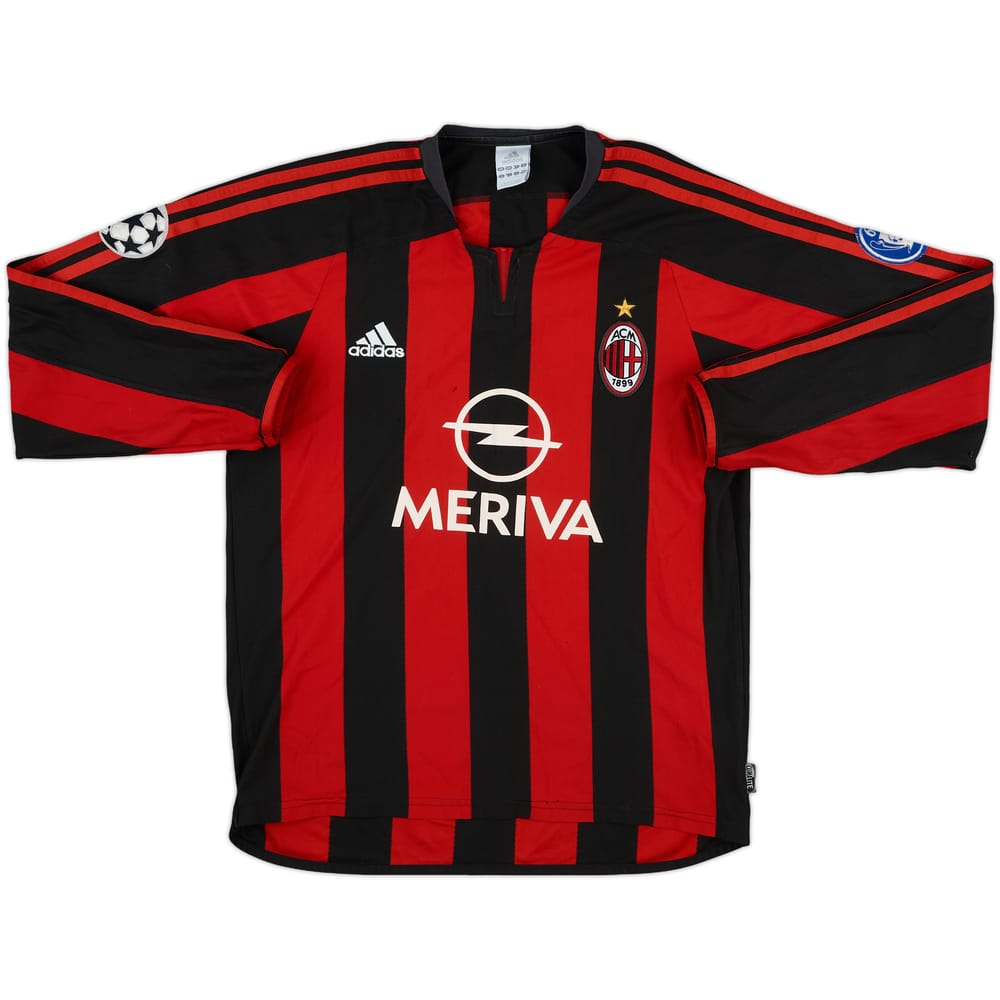 2003-04 AC Milan Home L/S Shirt - 5/10 - (S)