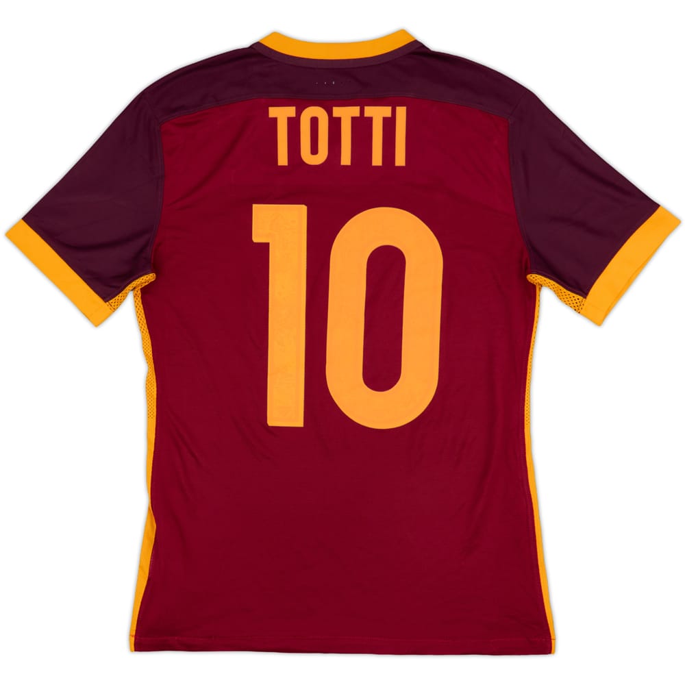 2015-16 Roma Authentic Home Shirt Totti #10 - 6/10 - (M)