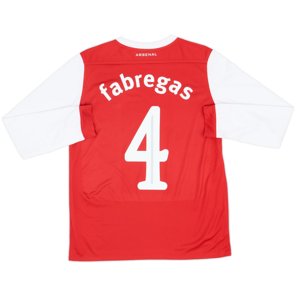 2010-11 Arsenal Home L/S Shirt Fabregas #4 - 6/10 - (XL.Boys)