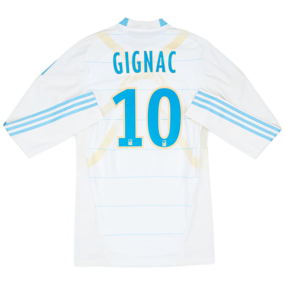 2010-11 Olympique Marseille Player Issue TechFit Home L/S Shirt Gignac #10 - 6/10 - (L)