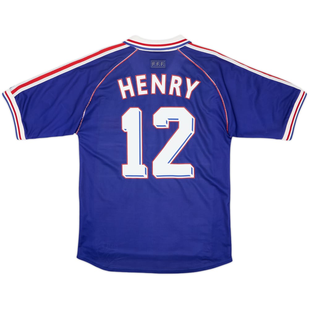 Camiseta de local de Francia 1998-00 Henry #12 - 5/10 - (XL)
