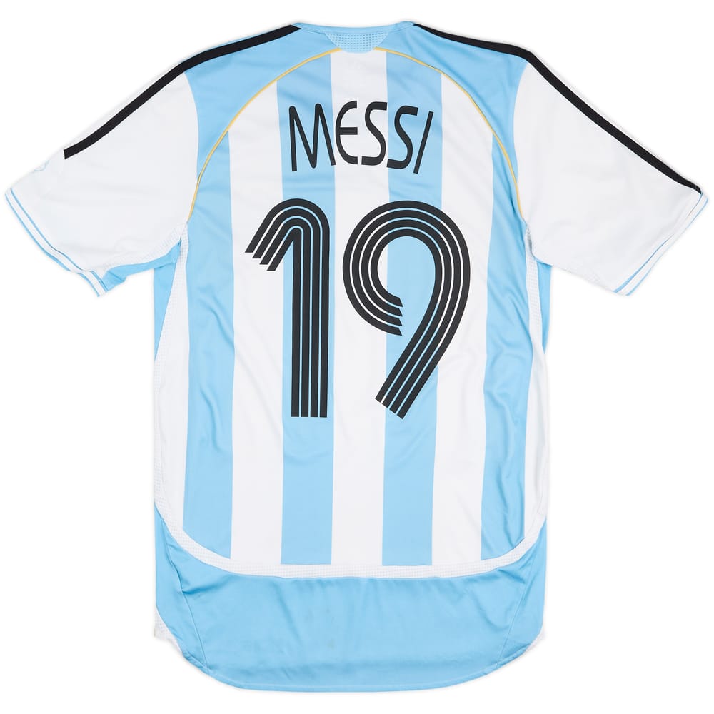 2005-07 Argentina Home Shirt Messi #19 - 6/10 - (S)