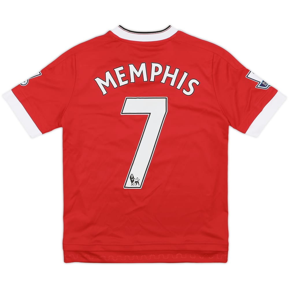 2015-16 Manchester United Home Shirt Memphis #7 - 8/10 - (M.Boys)
