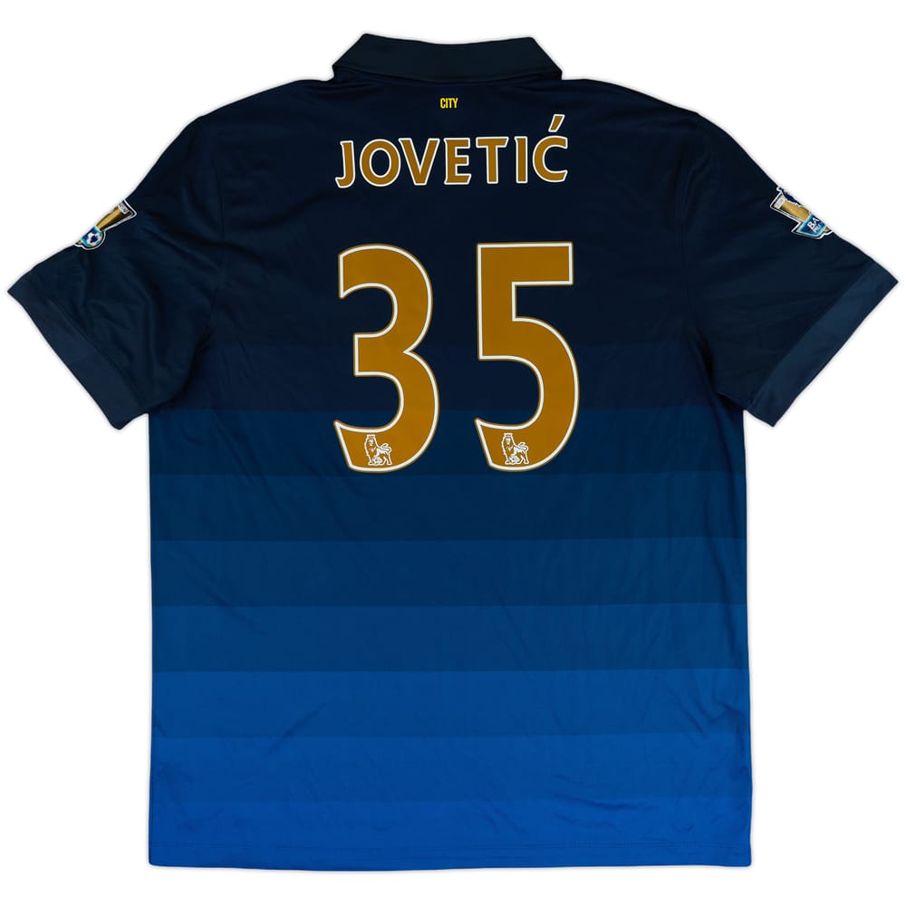 2014-15 Manchester City Away Shirt Jovetic #35 - 8/10 - (XL)