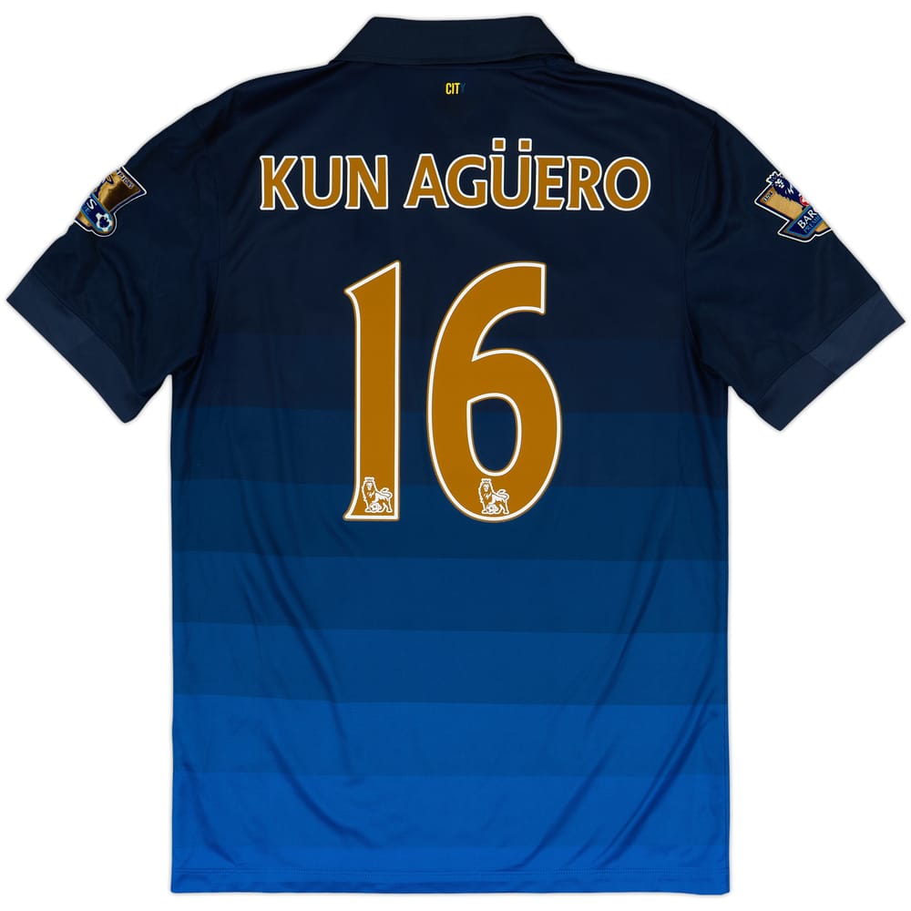 2014-15 Manchester City Away Shirt Kun Aguero #16 - 9/10 - (M)