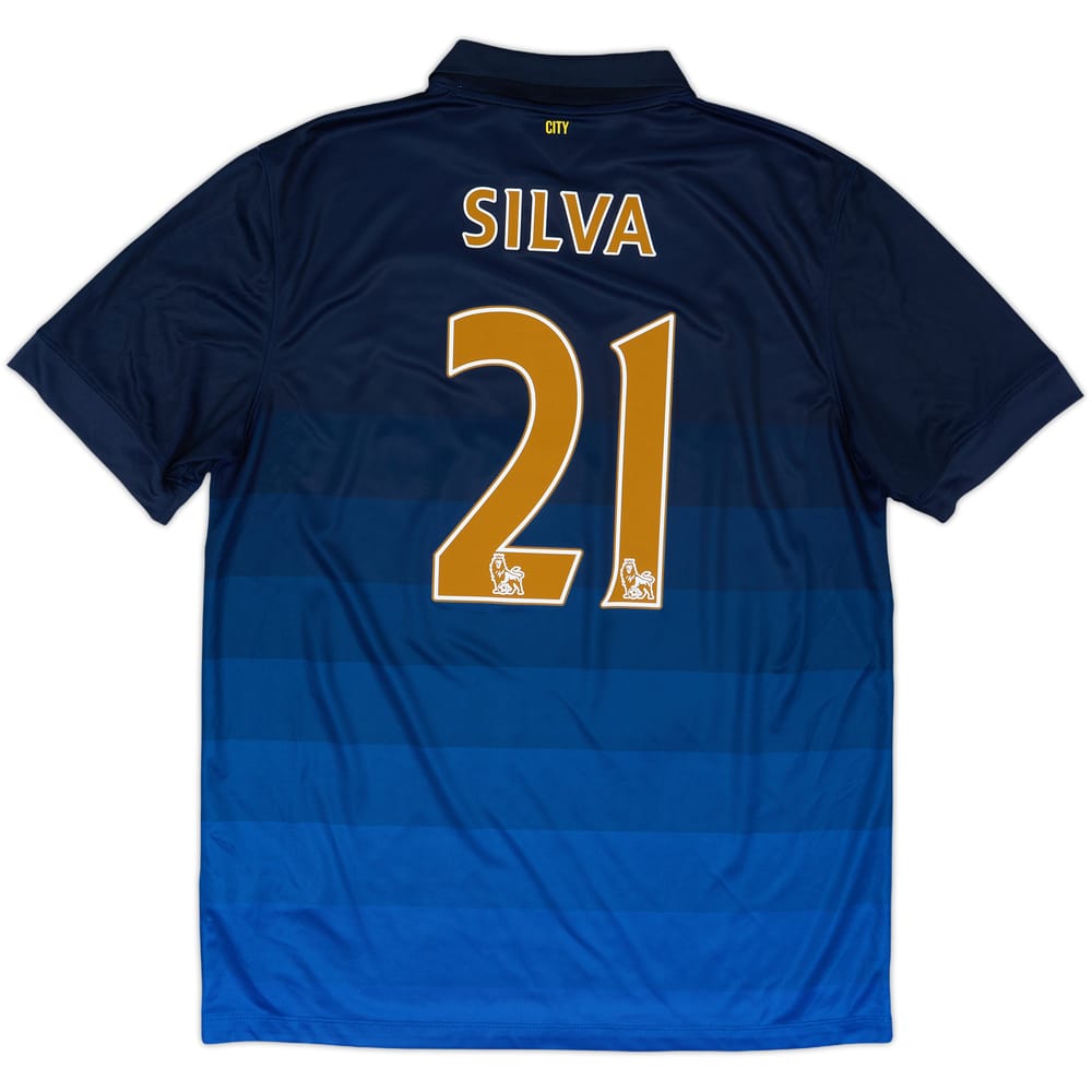 2014-15 Manchester City Away Shirt Silva #21 - 10/10 - (L)