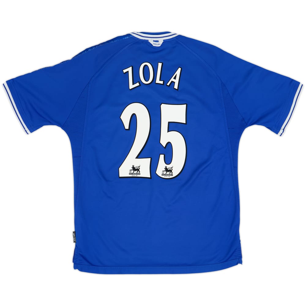 1999-01 Chelsea Home Shirt Zola #25 - 6/10 - (XL)