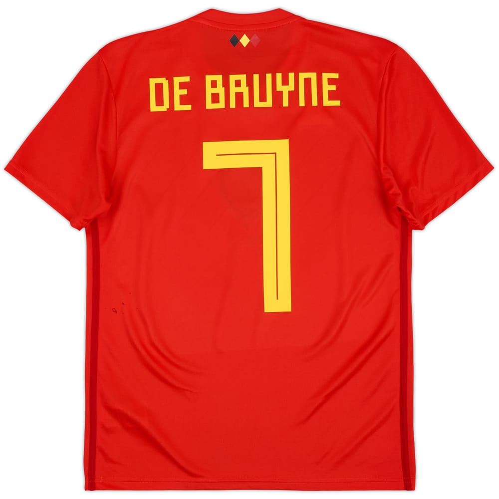 2018-19 Belgium Home Shirt De Bruyne #7 - 6/10 - (S)