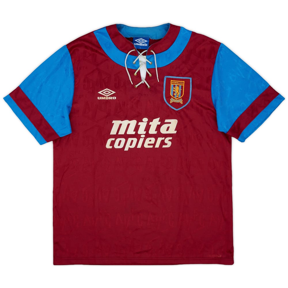 1992-93 Aston Villa Home Shirt - 8/10 - (L)