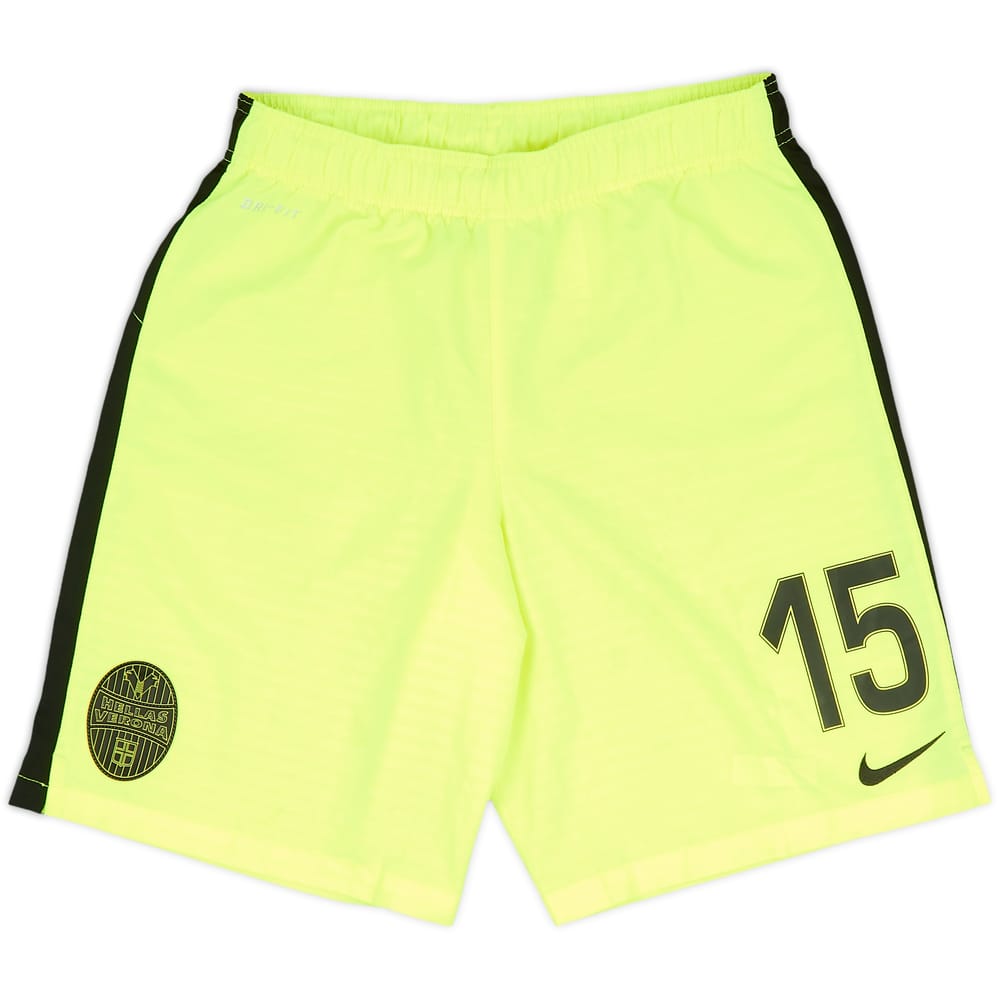 Pantalones cortos de la tercera equipación Player Issue del Hellas Verona 2015-16 #15 - 9/10 - (M)