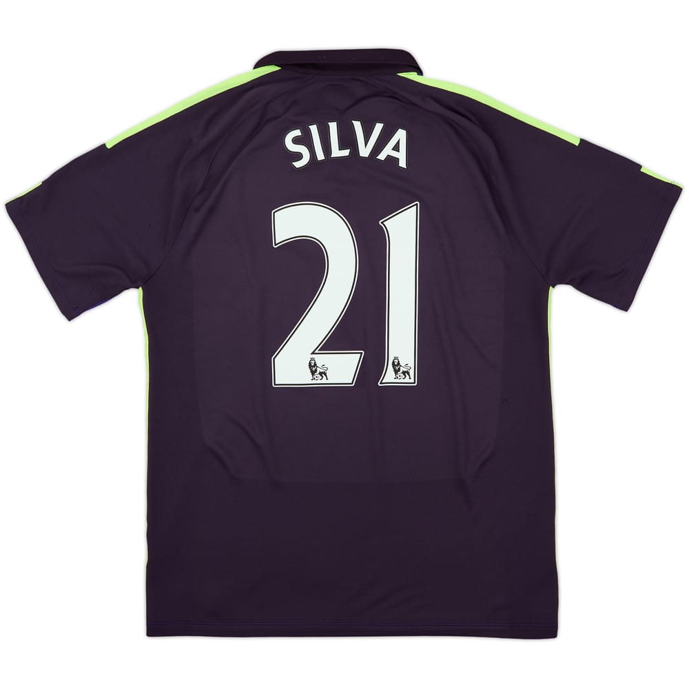2014-15 Manchester City Away Shirt Silva #21 - 6/10 - (L)