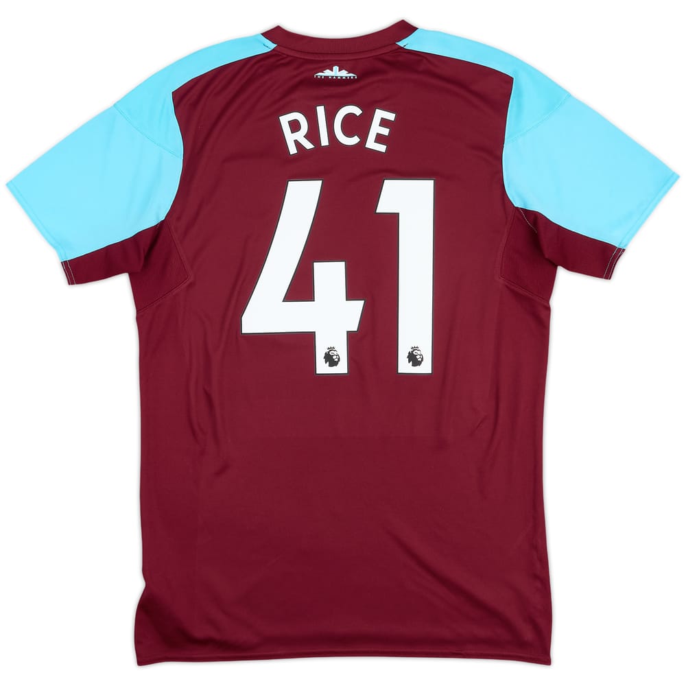 2017-18 West Ham Home Shirt Rice #41 - 9/10 - (M)