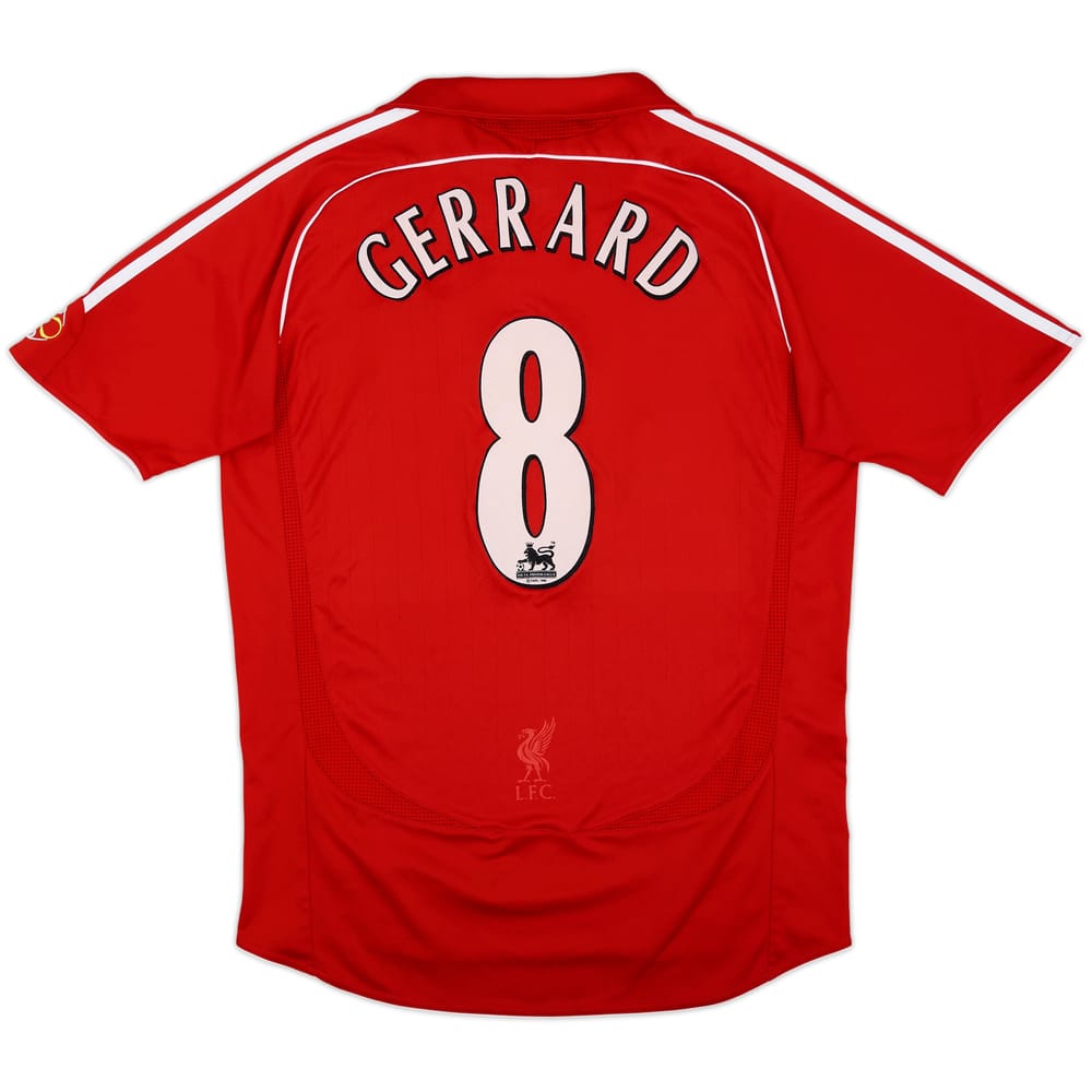 2006-08 Liverpool Home Shirt Gerrard #8 - 7/10 - (M)