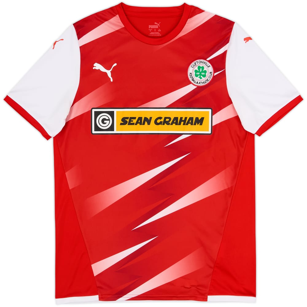 2021-23 Cliftonville Home Shirt - 9/10 - (M)