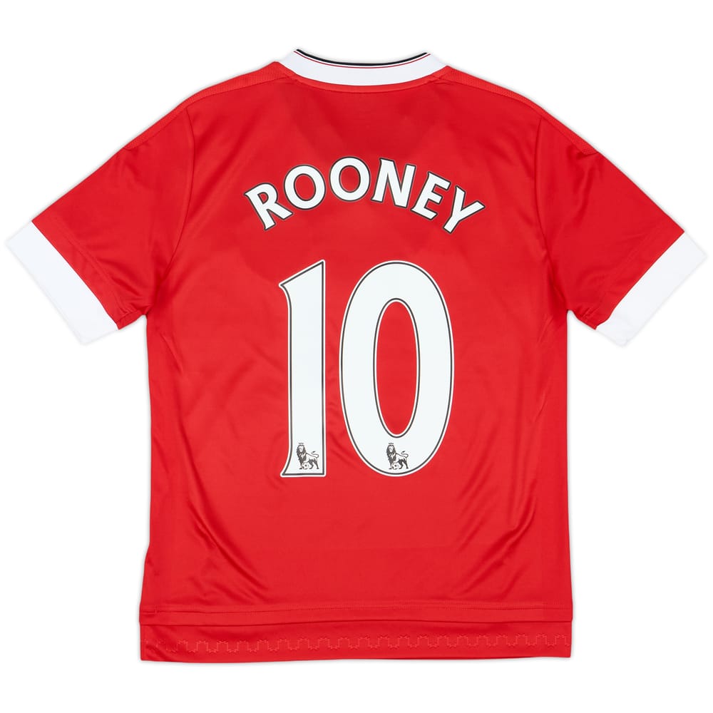 2015-16 Manchester United Home Shirt Rooney #10 - 8/10 - (L.Boys)