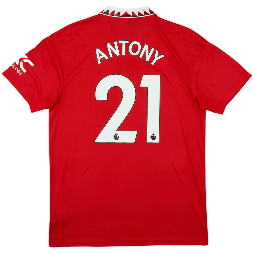 2022-23 Manchester United Home Shirt Antony #21 - 8/10 - (L)