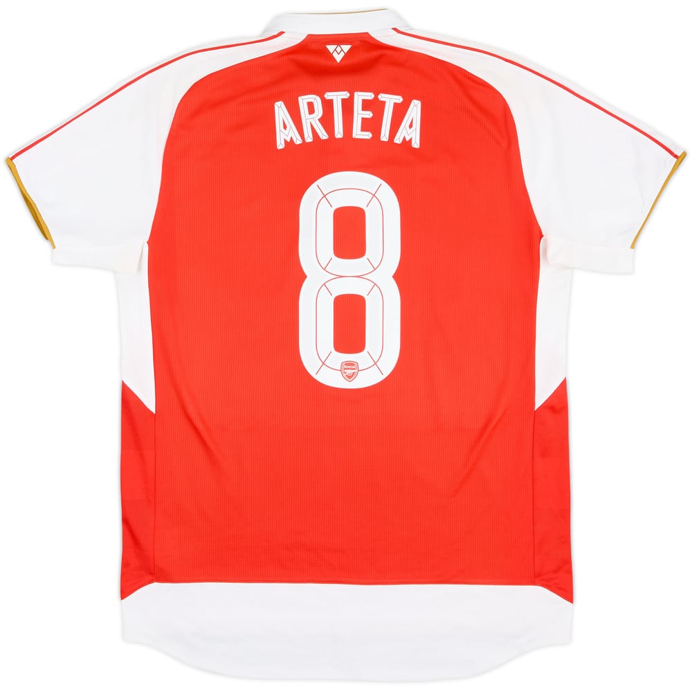 2015-16 Arsenal Home Shirt Arteta #8 - 6/10 - (L)