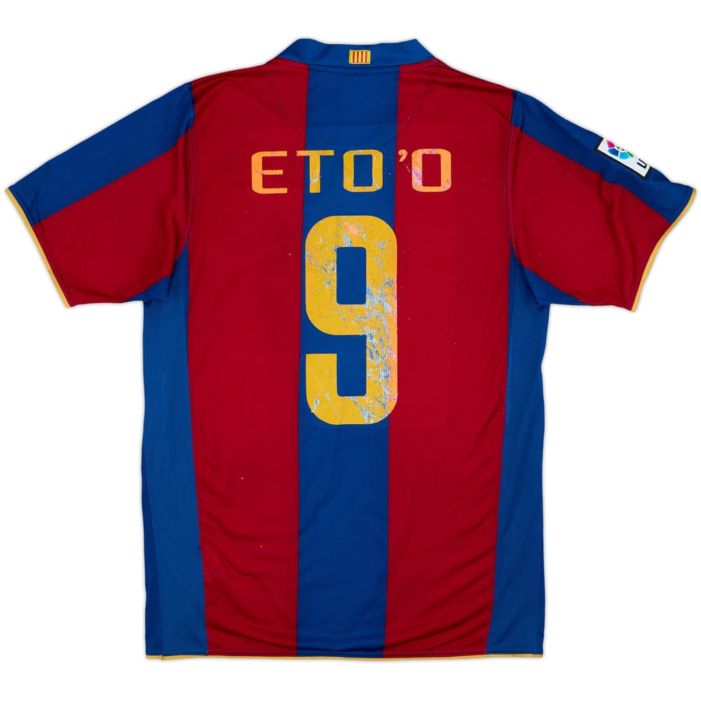 2007-08 Barcelona Home Shirt Eto'o #9 - 5/10 - (S)