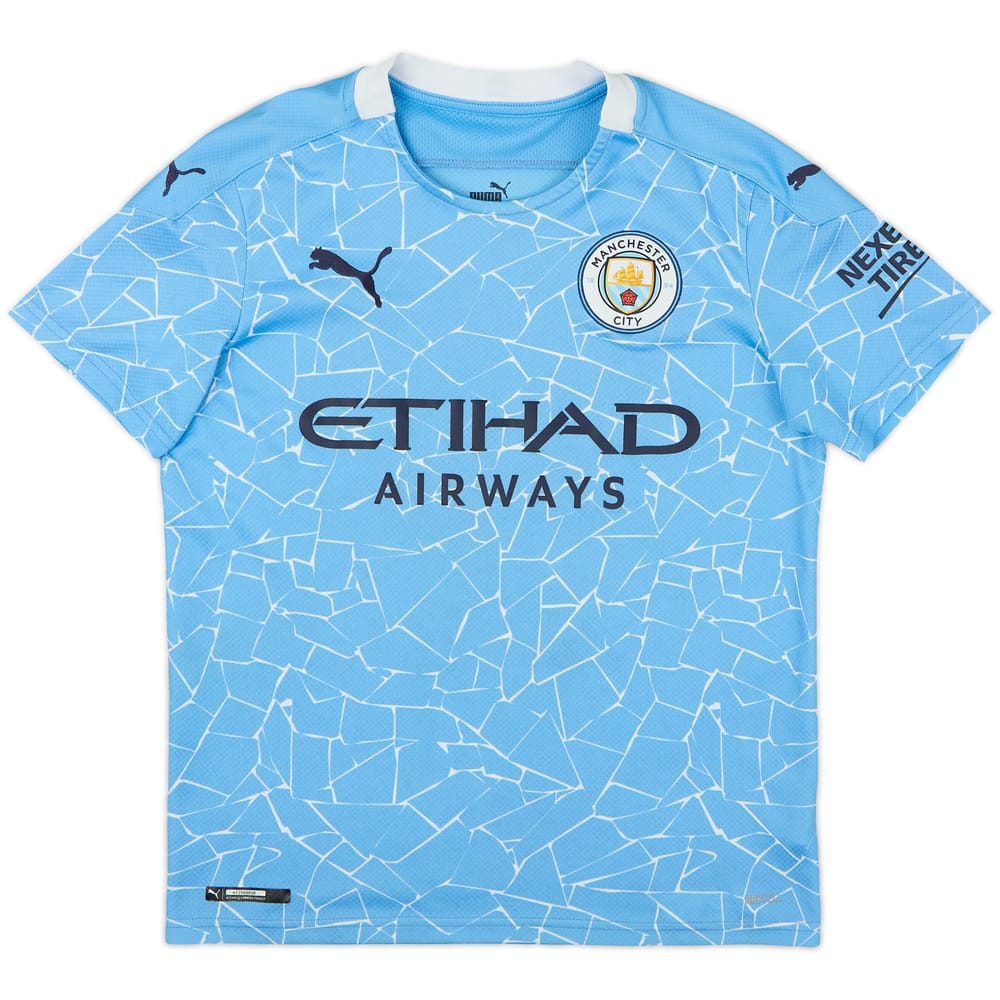 2020-21 Manchester City Home Shirt - 8/10 - (L.Boys)