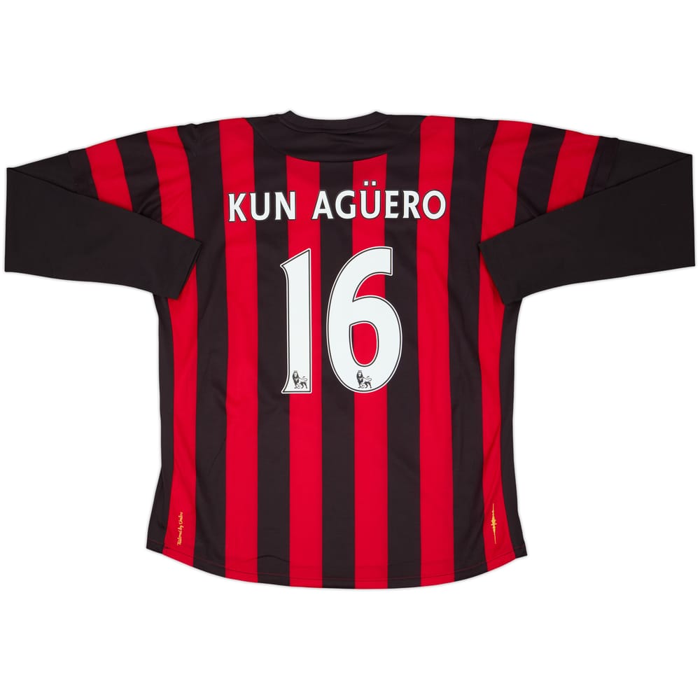 2011-12 Manchester City Away L/S Shirt Kun Aguero #16 (L)