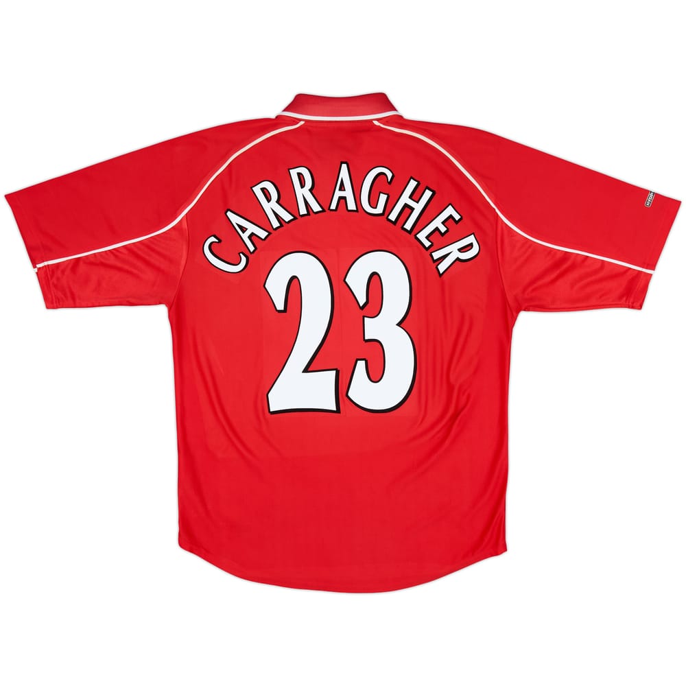 Camiseta de local del Liverpool 2000-02 de la Final de la Worthington Cup Carragher #23 - 6/10 - (M)