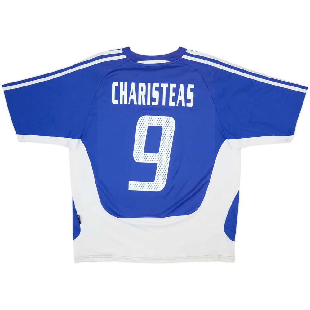 2004-06 Greece Home Shirt Charisteas #9 - 8/10 - (XL)