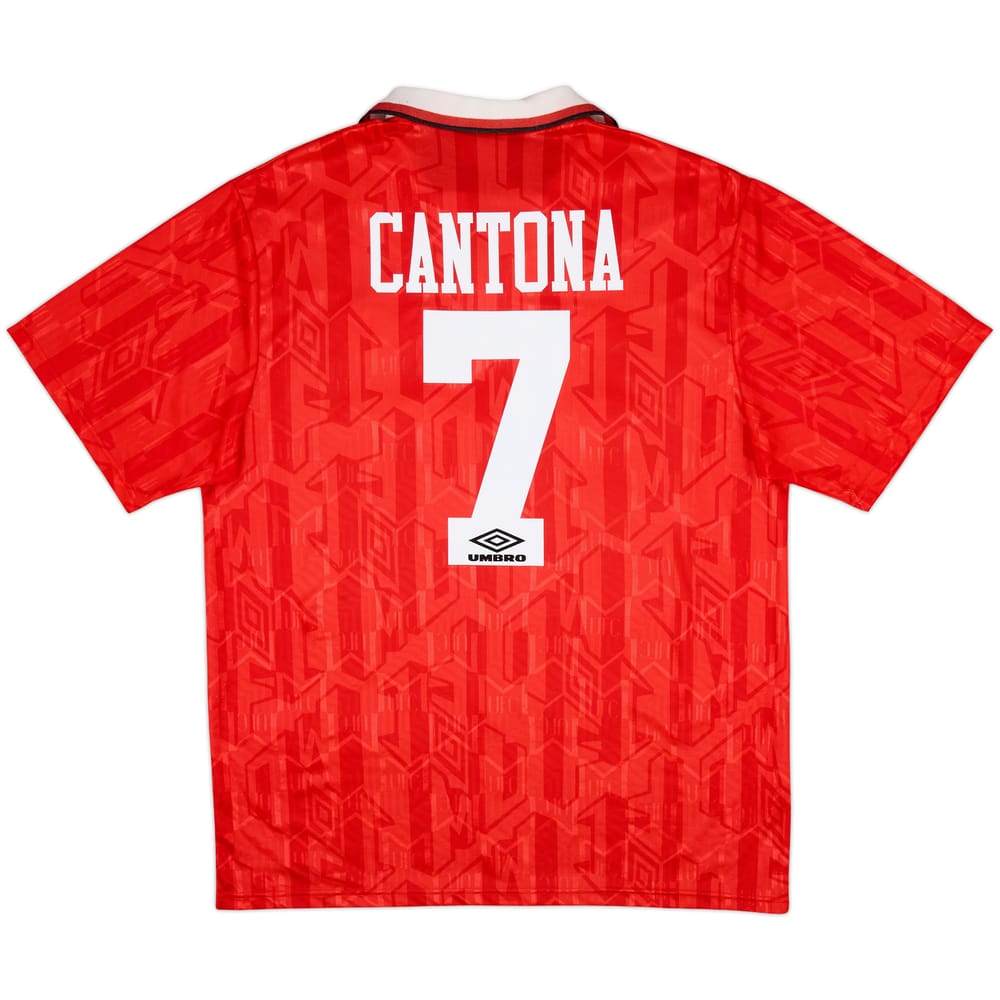 1992-94 Manchester United Home Shirt Cantona #7 - 8/10 - (XL)