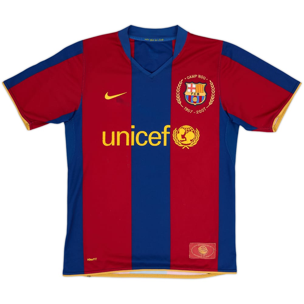 2007-08 Barcelona Home Shirt - 5/10 - (S)