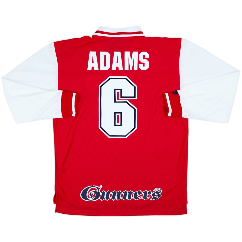 1996-98 Arsenal Home L/S Shirt Adams #6 - 8/10 - (XL)
