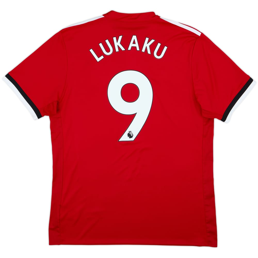 2017-18 Manchester United Home Shirt Lukaku #9 - 8/10 - (L)