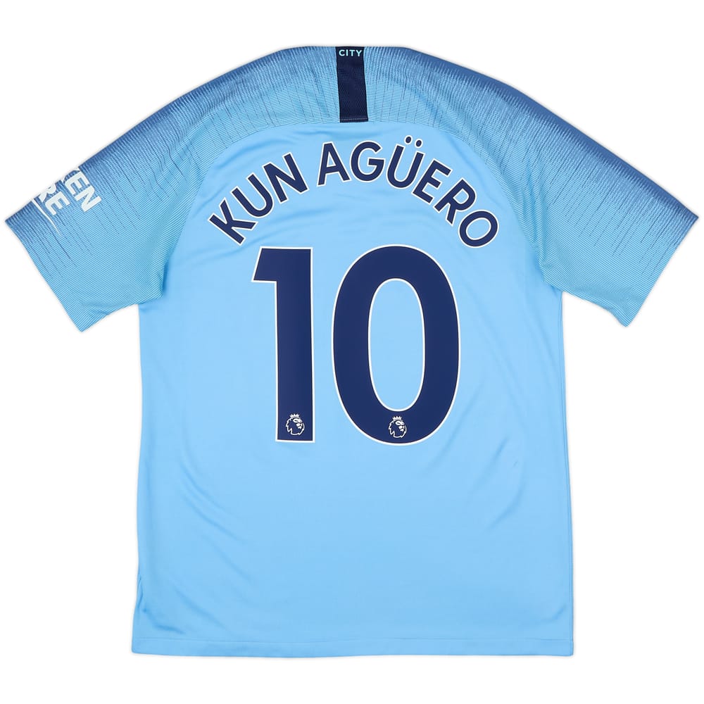 2016-17 Manchester City Home Shirt Kun Aguero #10 - 10/10 - (M)