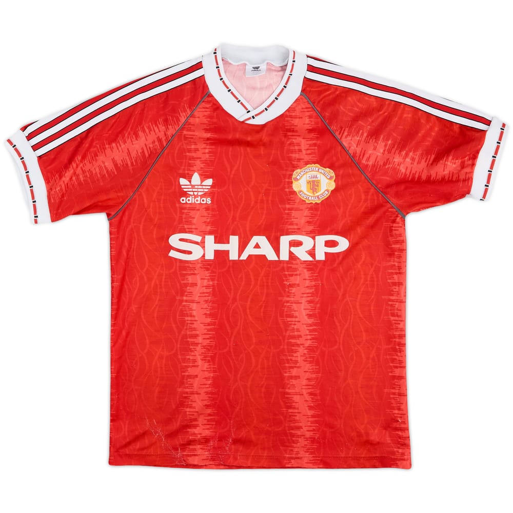 1990-92 Manchester United Home Shirt - 6/10 - (S)