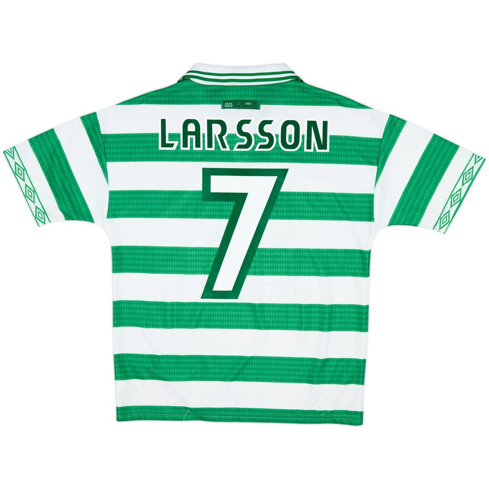 1997-99 Celtic Home Shirt Larsson #7 - 8/10 - (Y)