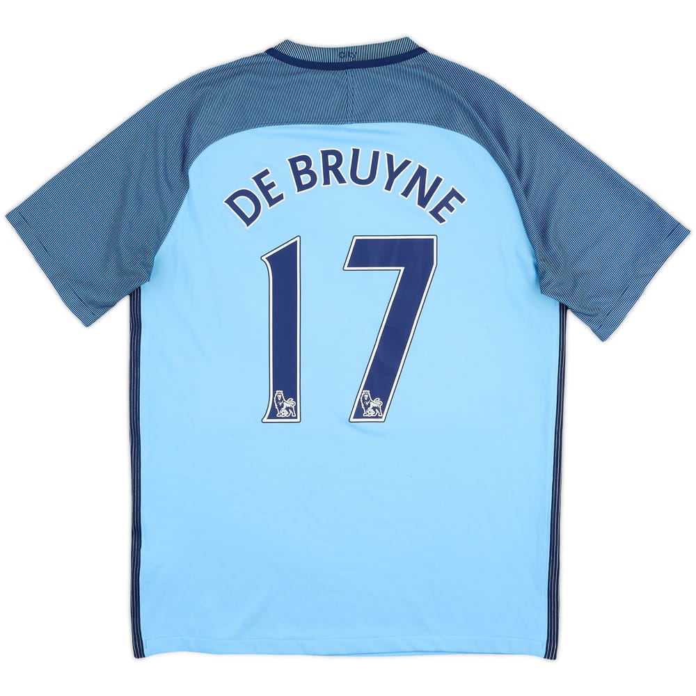 2016-17 Manchester City Home Shirt De Bruyne #17 - 6/10 - (L)